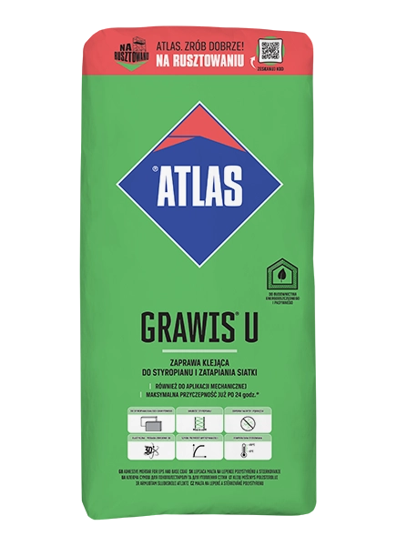 Zaprawa klejąca do styropianu i zatapiania siatki Grawis-U ATLAS